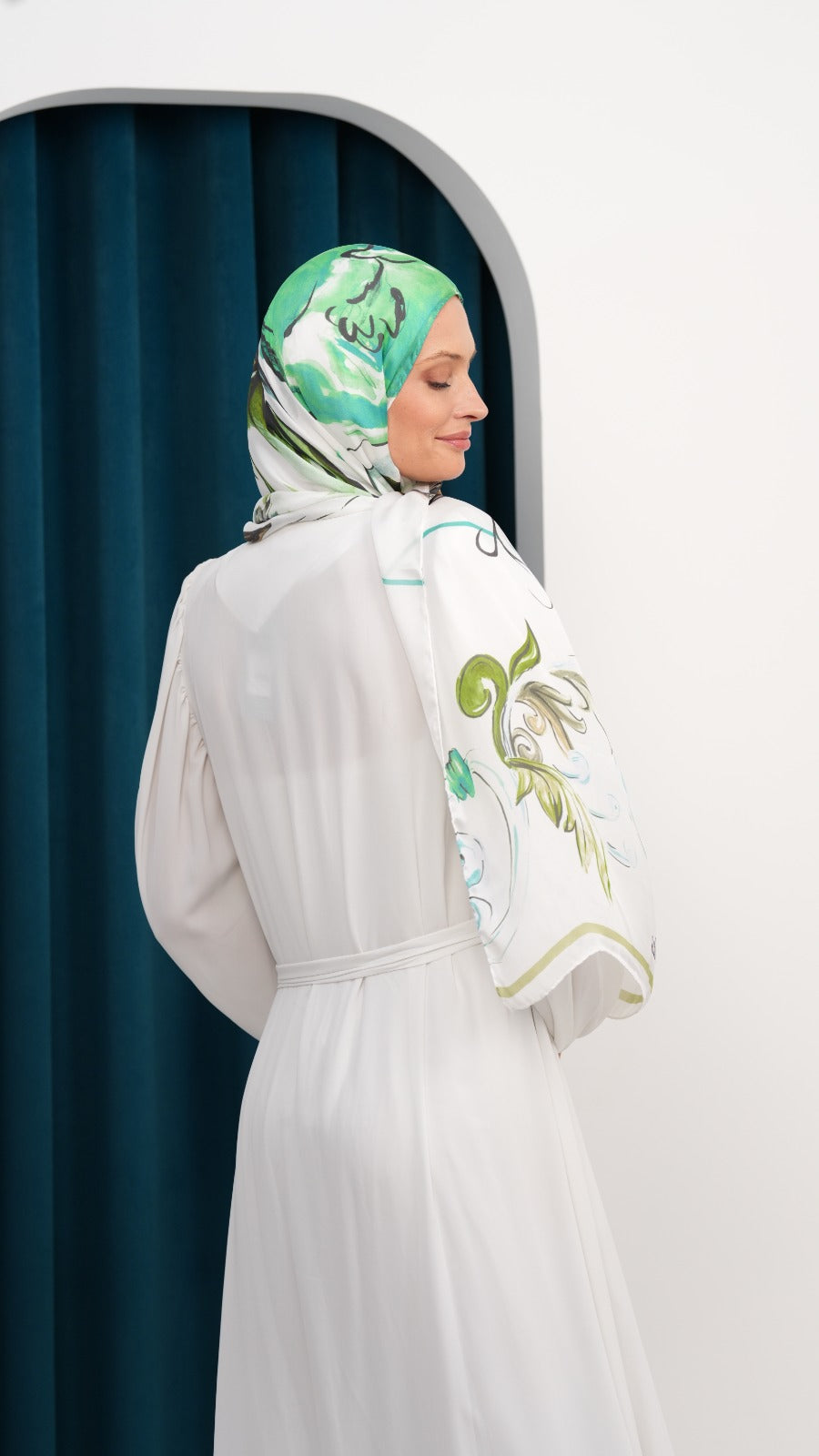 italy silk shawl ITC4