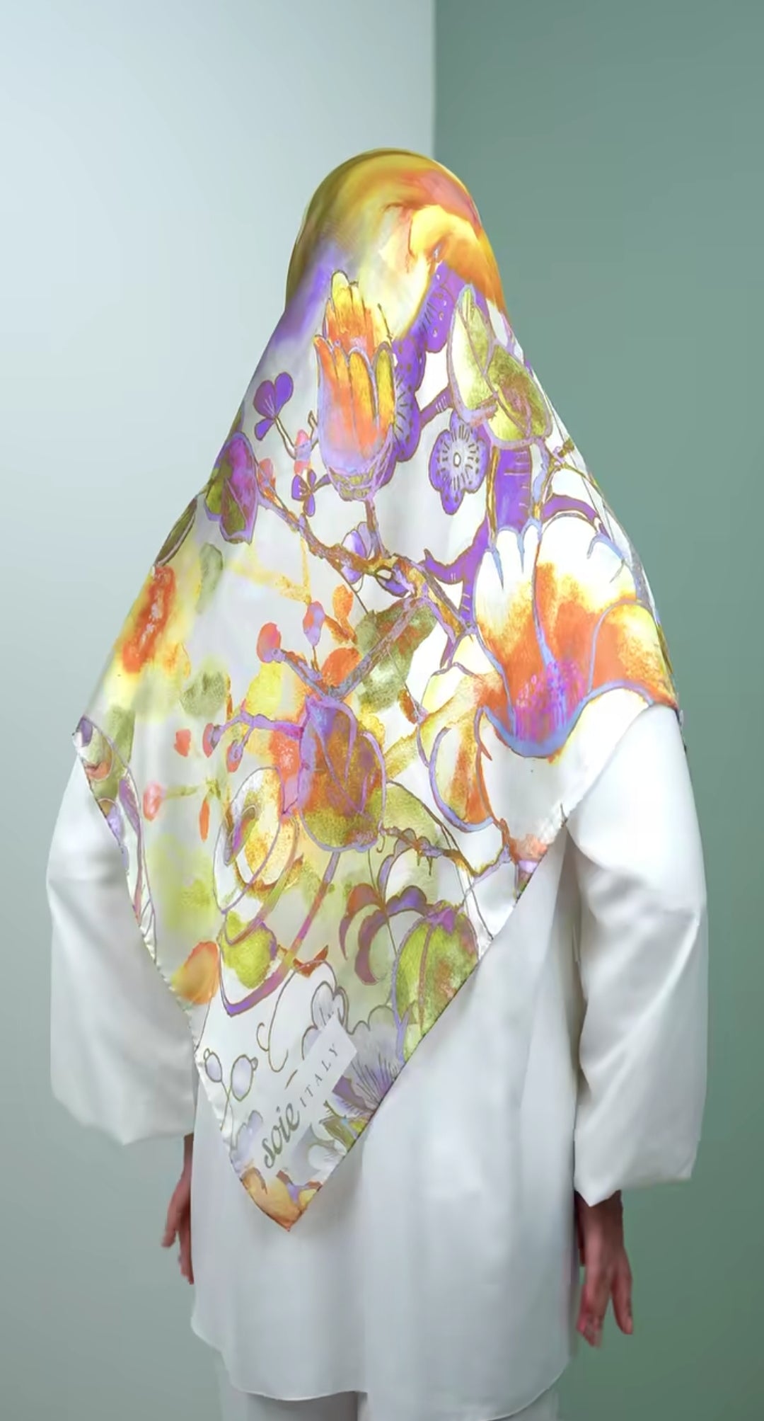 italy silk scarf NM5