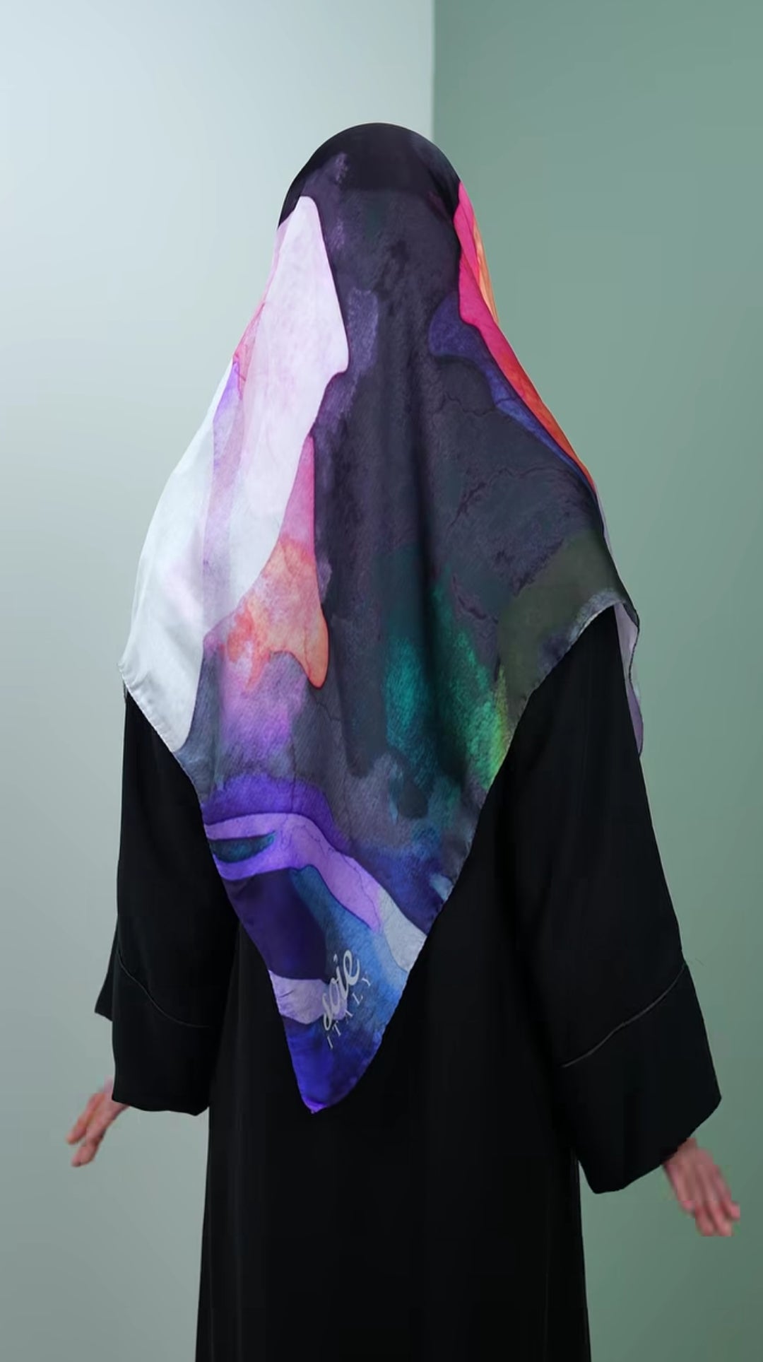 italy silk scarf KBV3