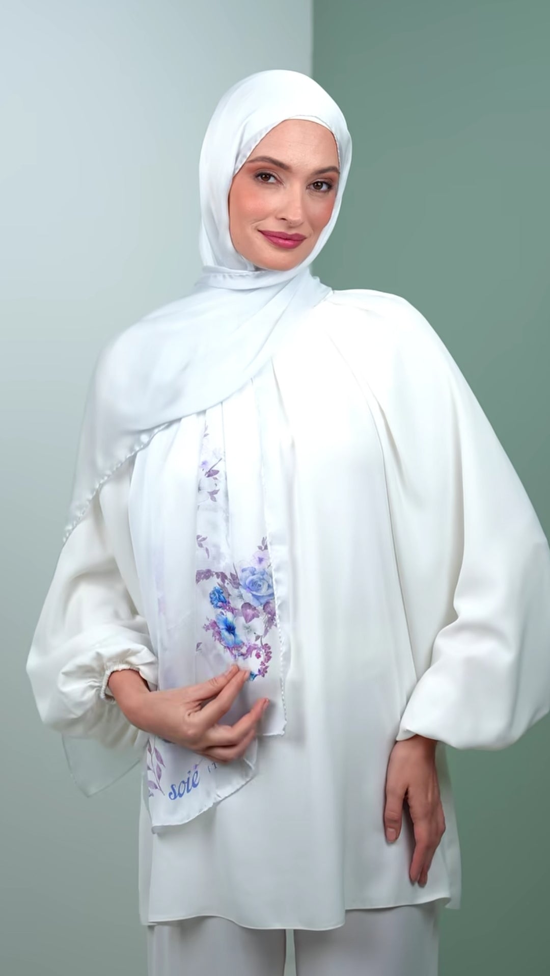italy silk shawl KT1