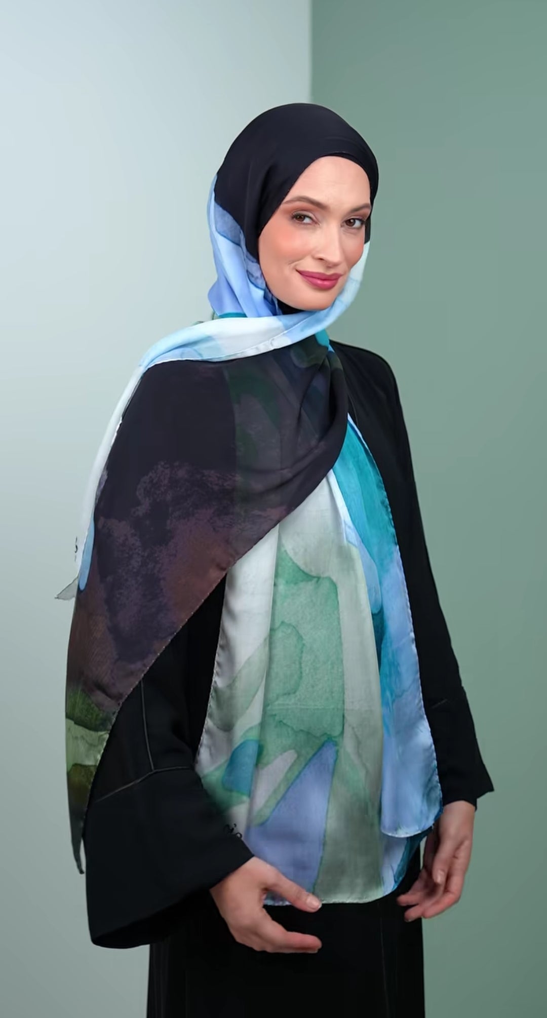 italy silk shawl GT1