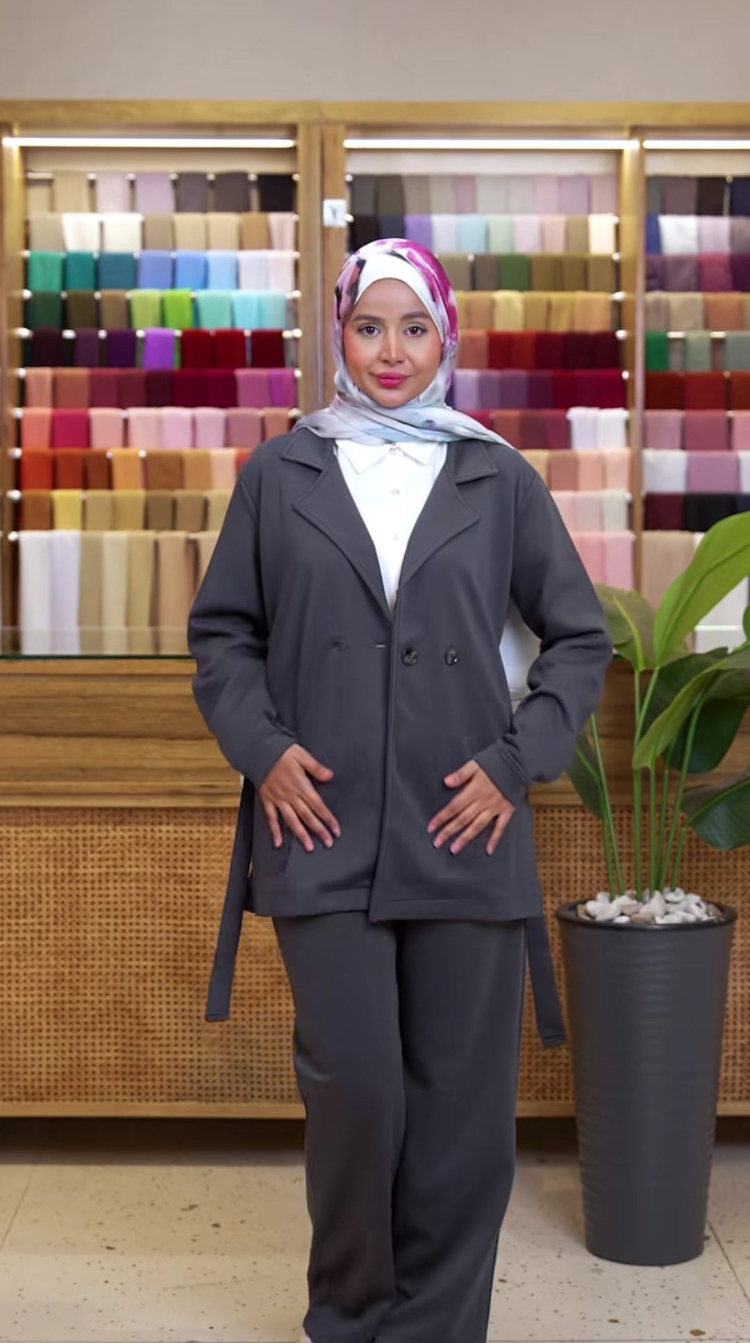 Gray cotton daily set