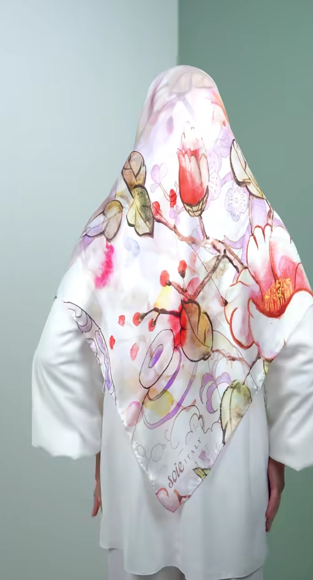 italy silk scarf NM2