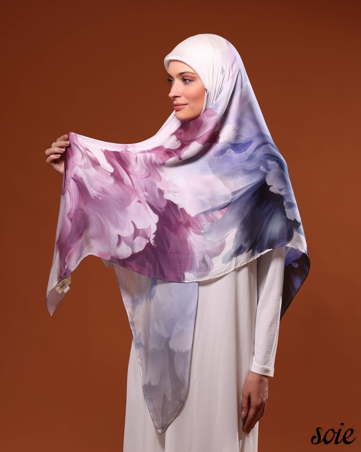 Poeny flower scarf