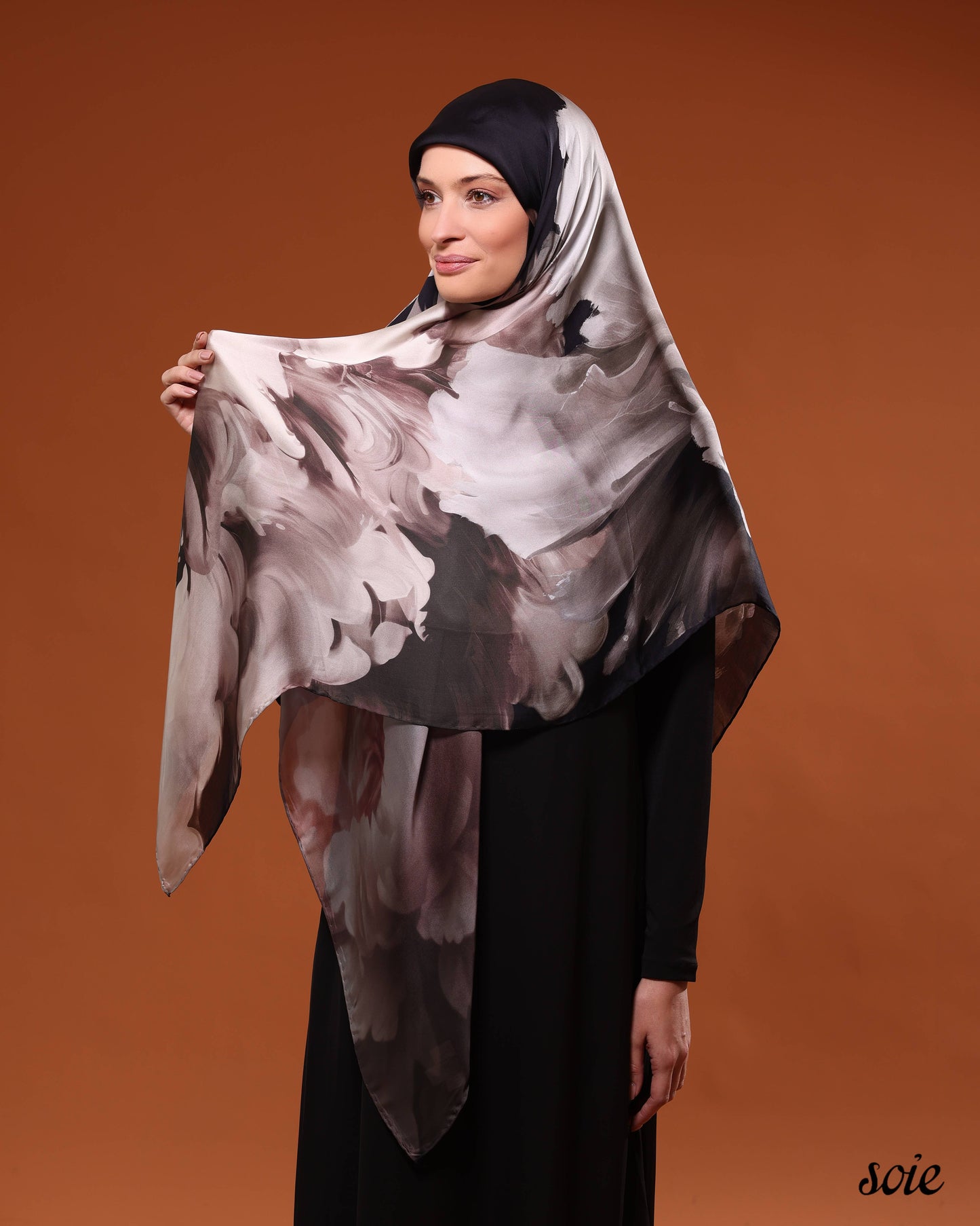 Poeny flower scarf