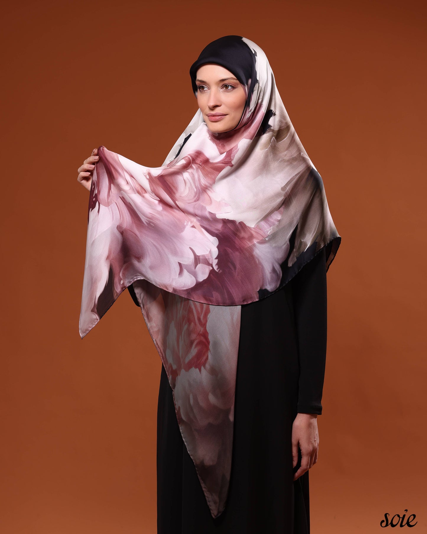 Poeny flower scarf