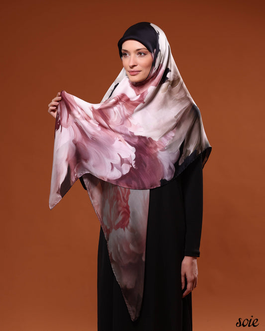 Poeny flower scarf 3