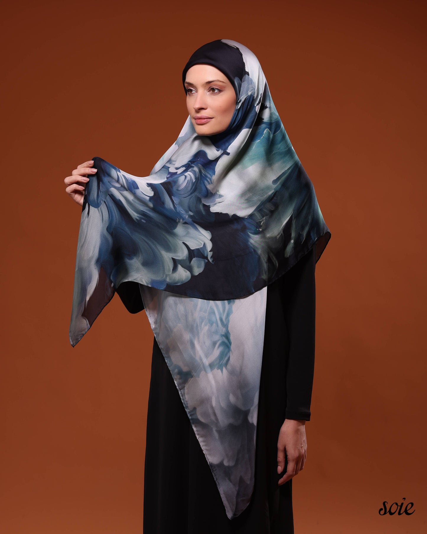 Poeny flower scarf