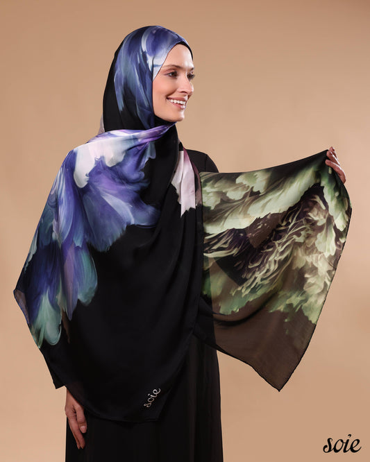 Poeny flower shawl