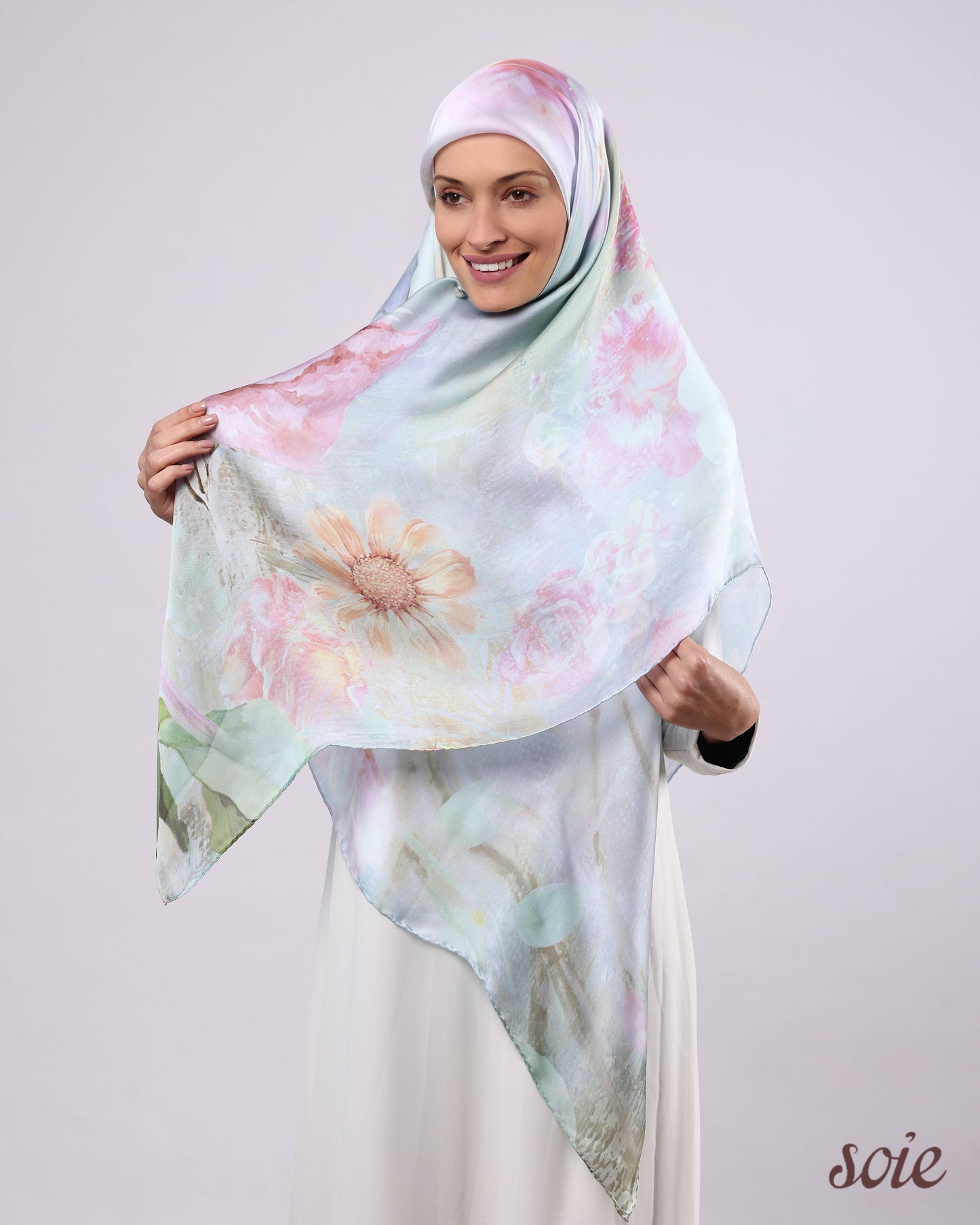 Floral Canvas scarf