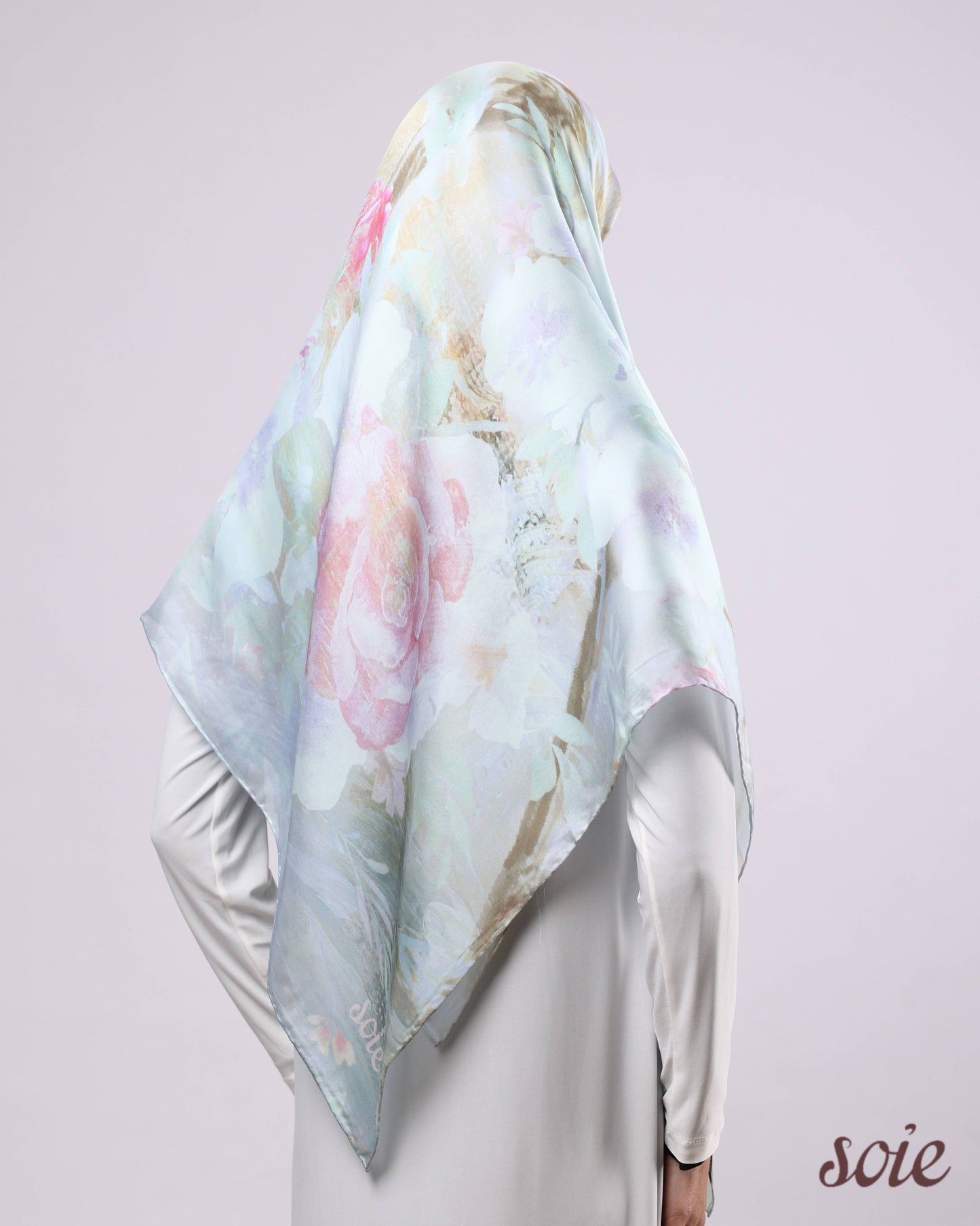 Floral Canvas scarf