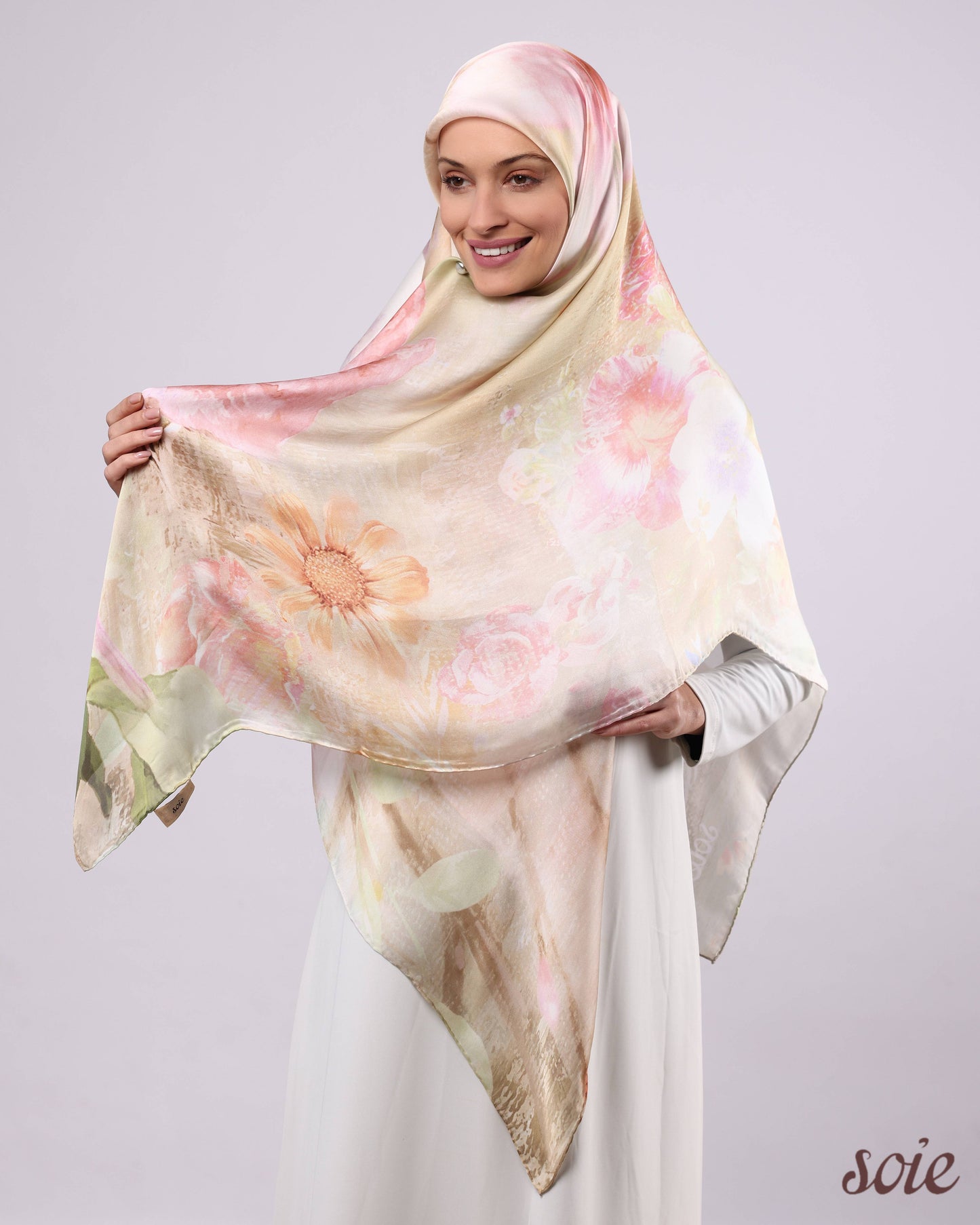 Floral Canvas scarf