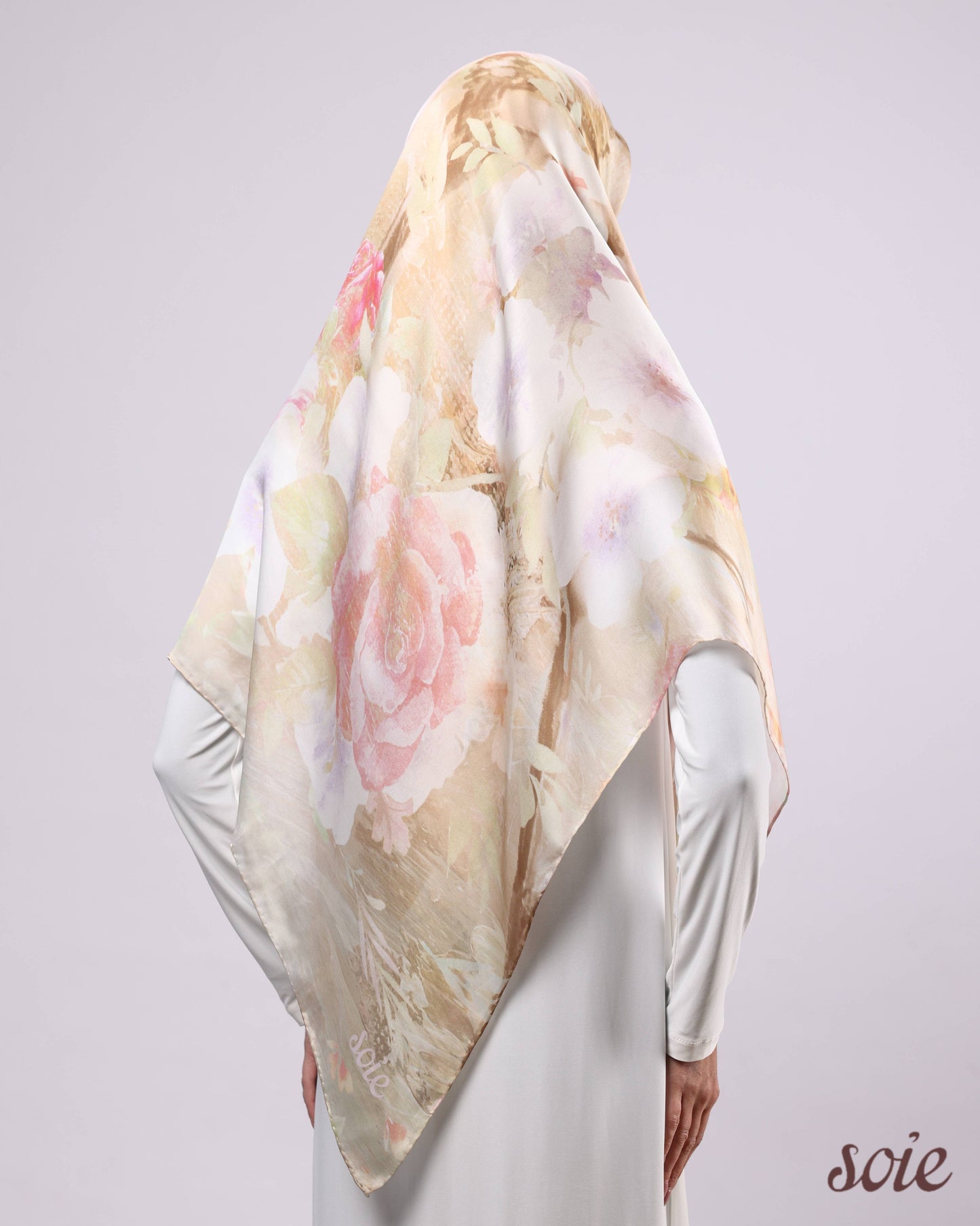 Floral Canvas scarf