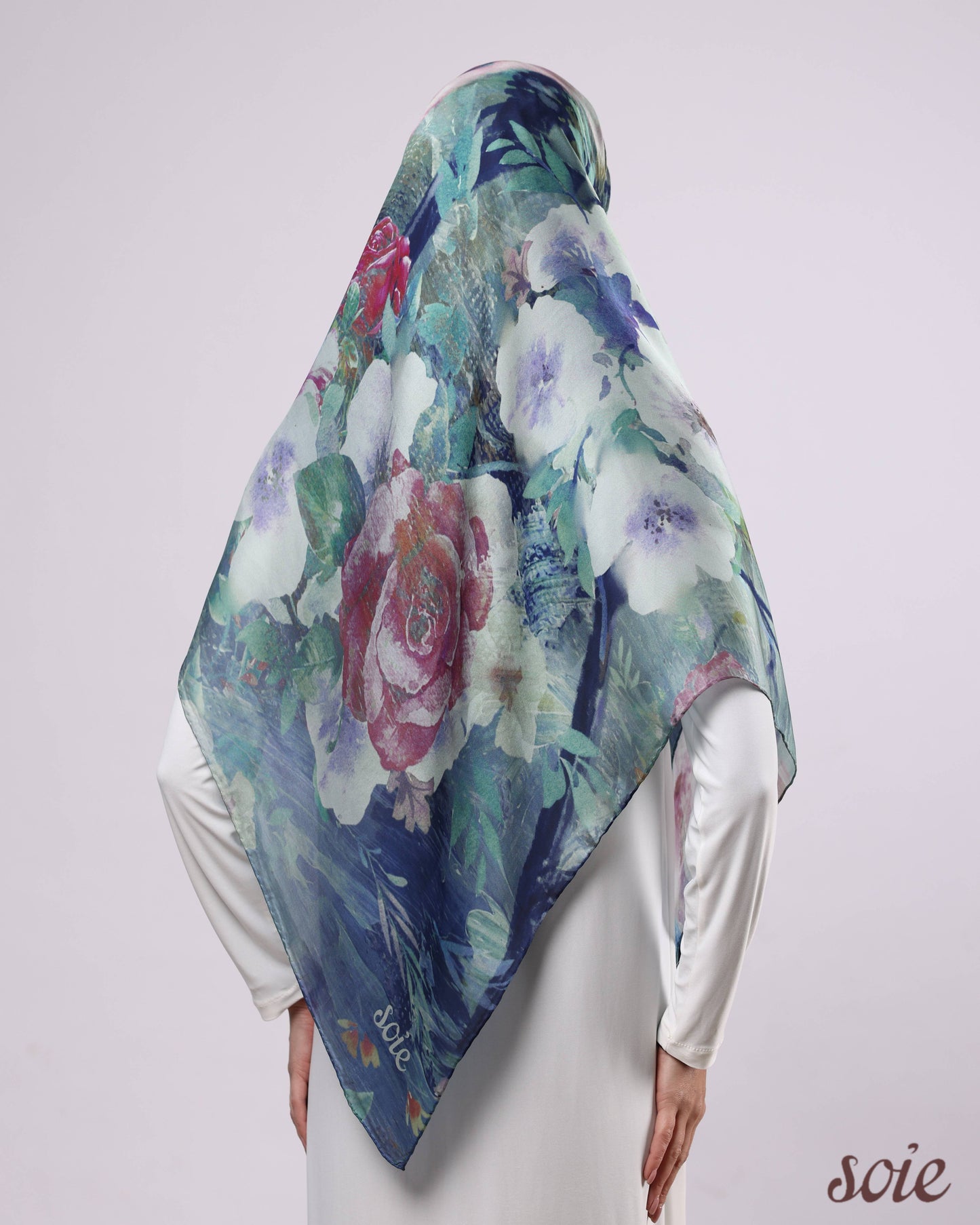 Floral Canvas scarf