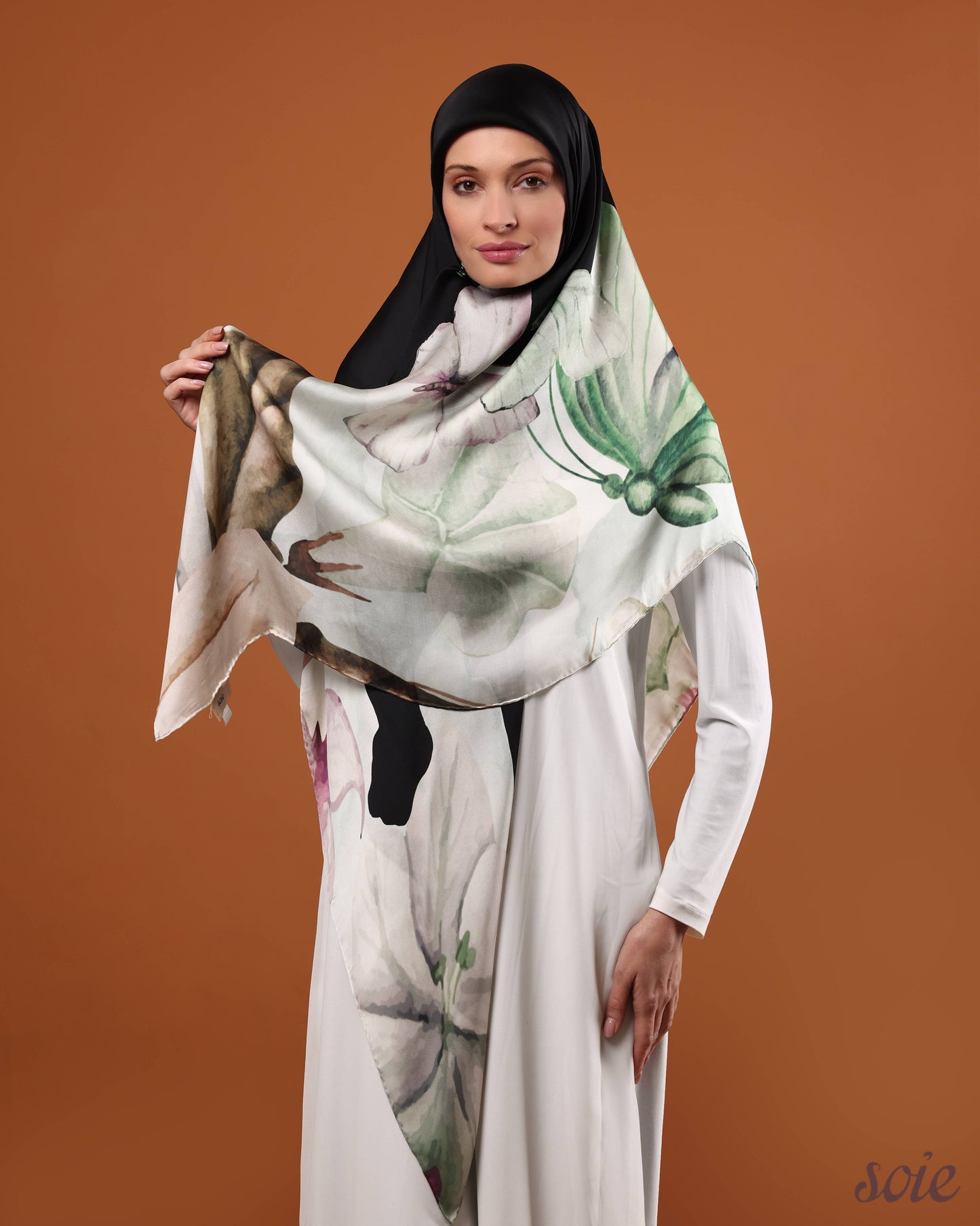 Butter Fly Garden scarf 4