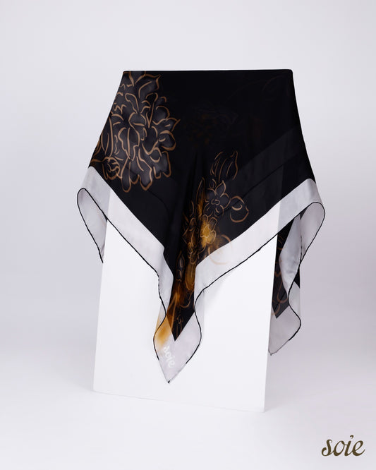 Floral midnight scarf