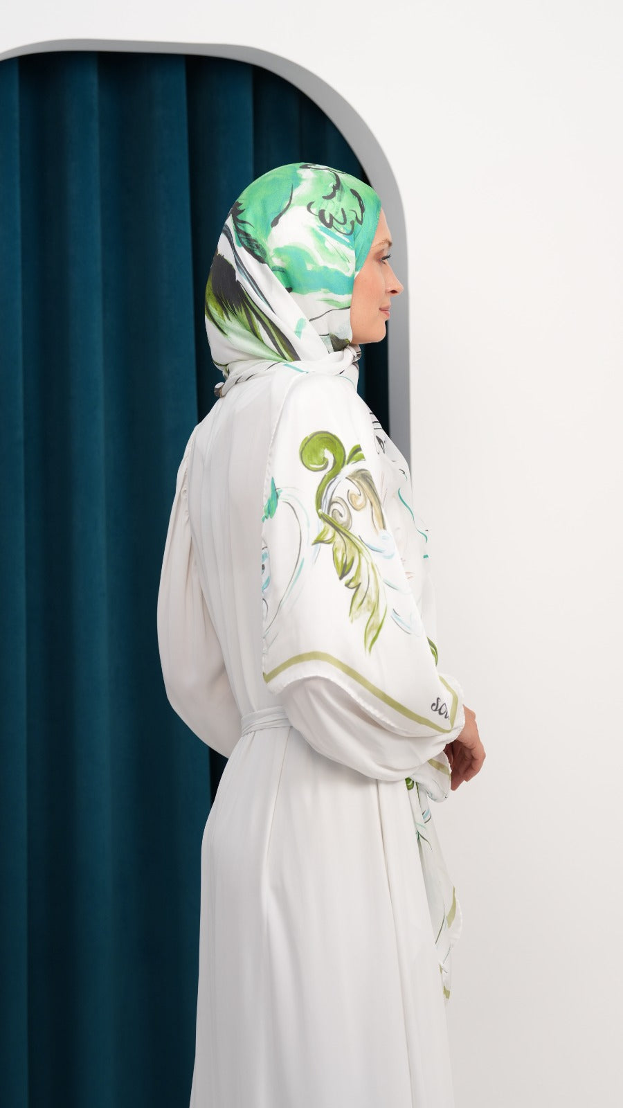 italy silk shawl ITC4
