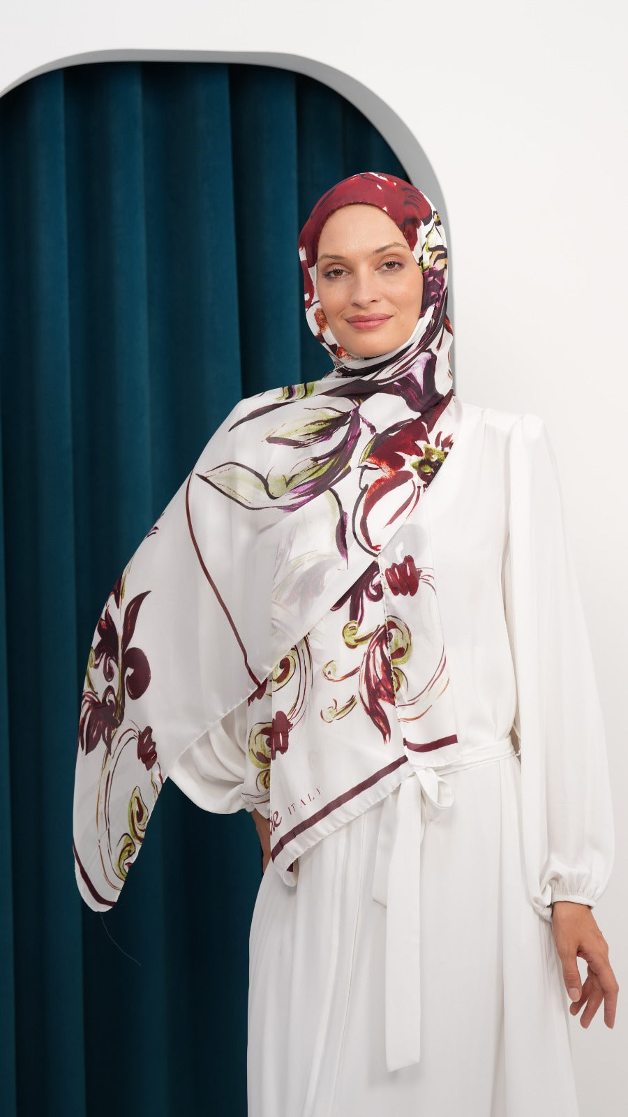 italy silk shawl ITC5
