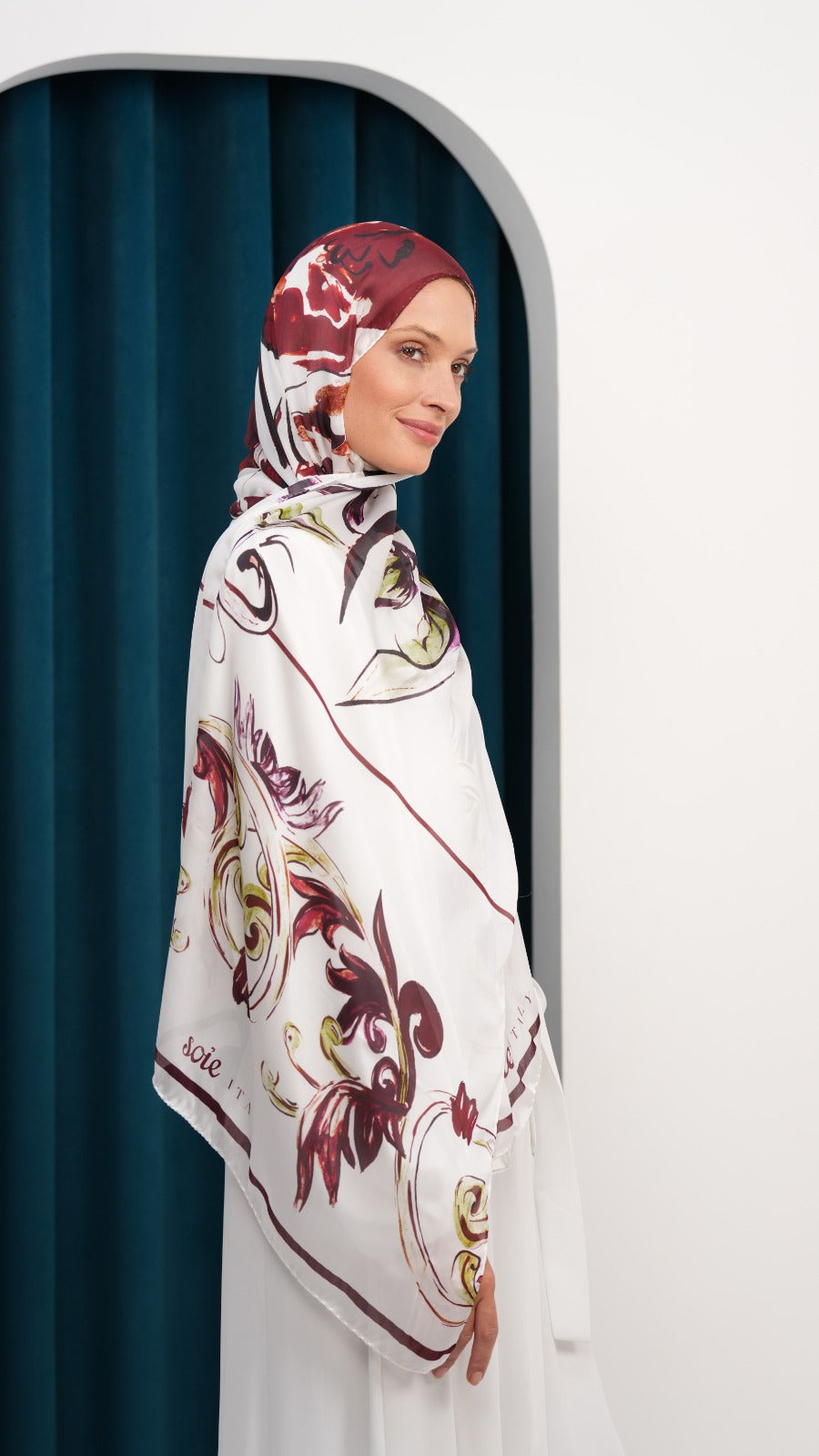 italy silk shawl ITC5