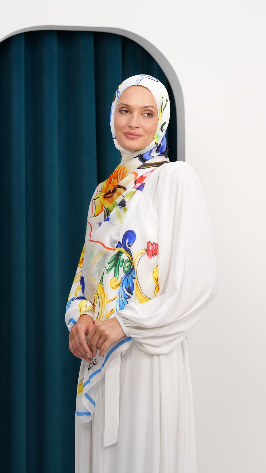 italy silk shawl ITC3