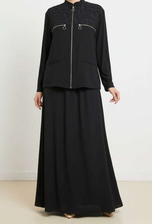 tencel skirt with zipped top