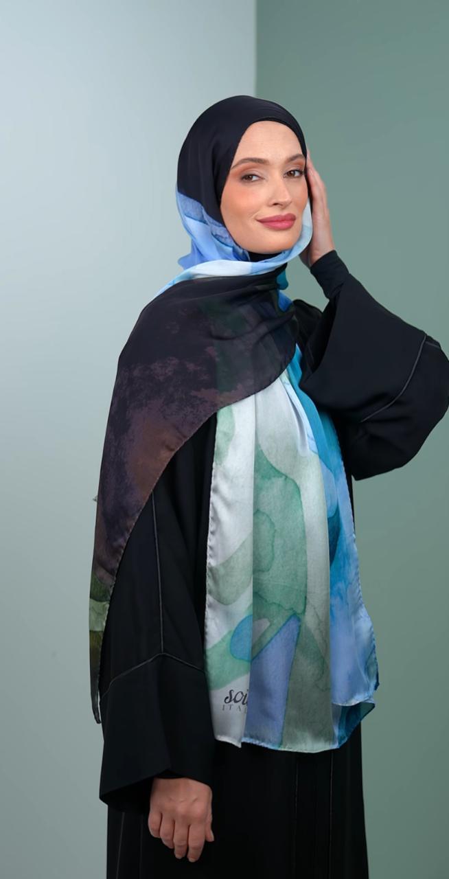 italy silk shawl GT1