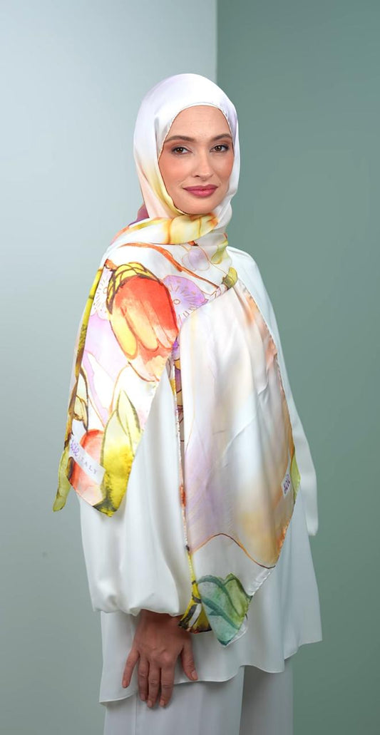 italy silk shawl LU1