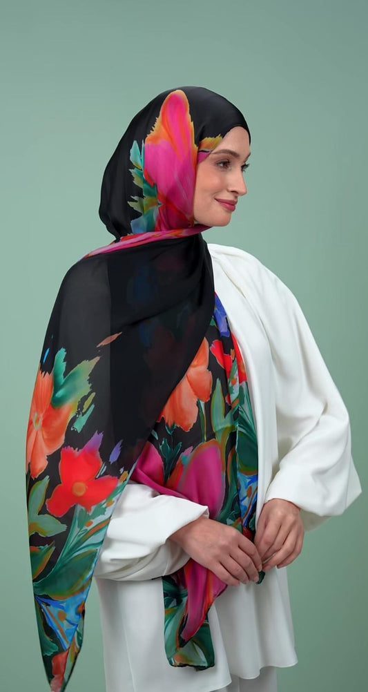 Autum bloom shawl HJ4
