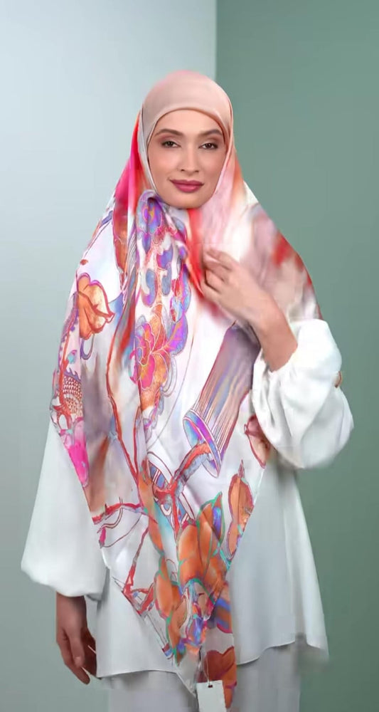italy silk scarf NM4