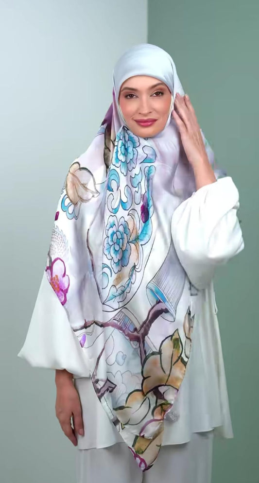 italy silk scarf NM1