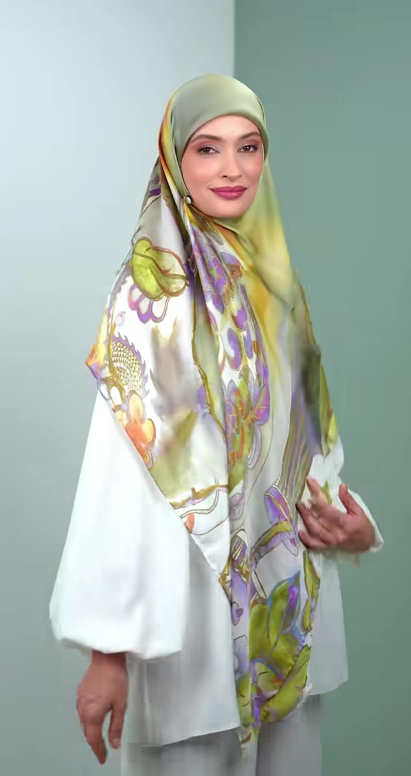italy silk scarf NM5