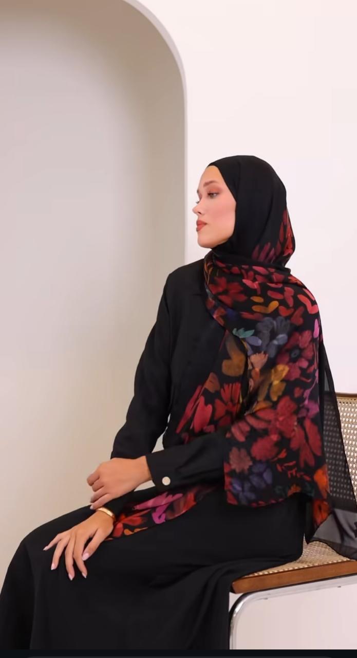 Blooming floral shawl 1