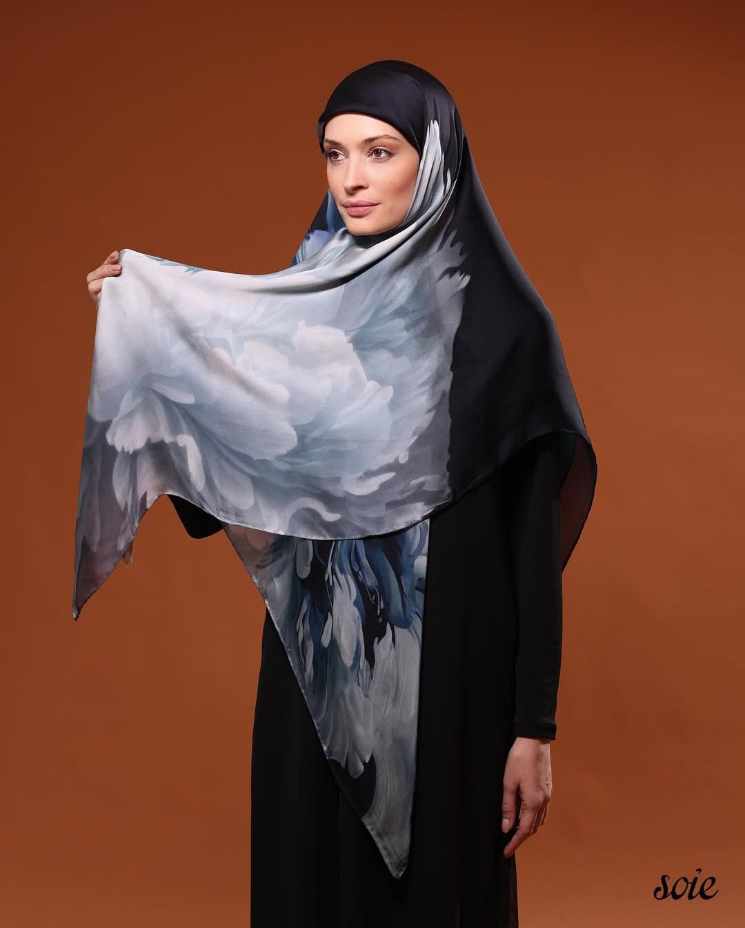 Poeny flower scarf 2