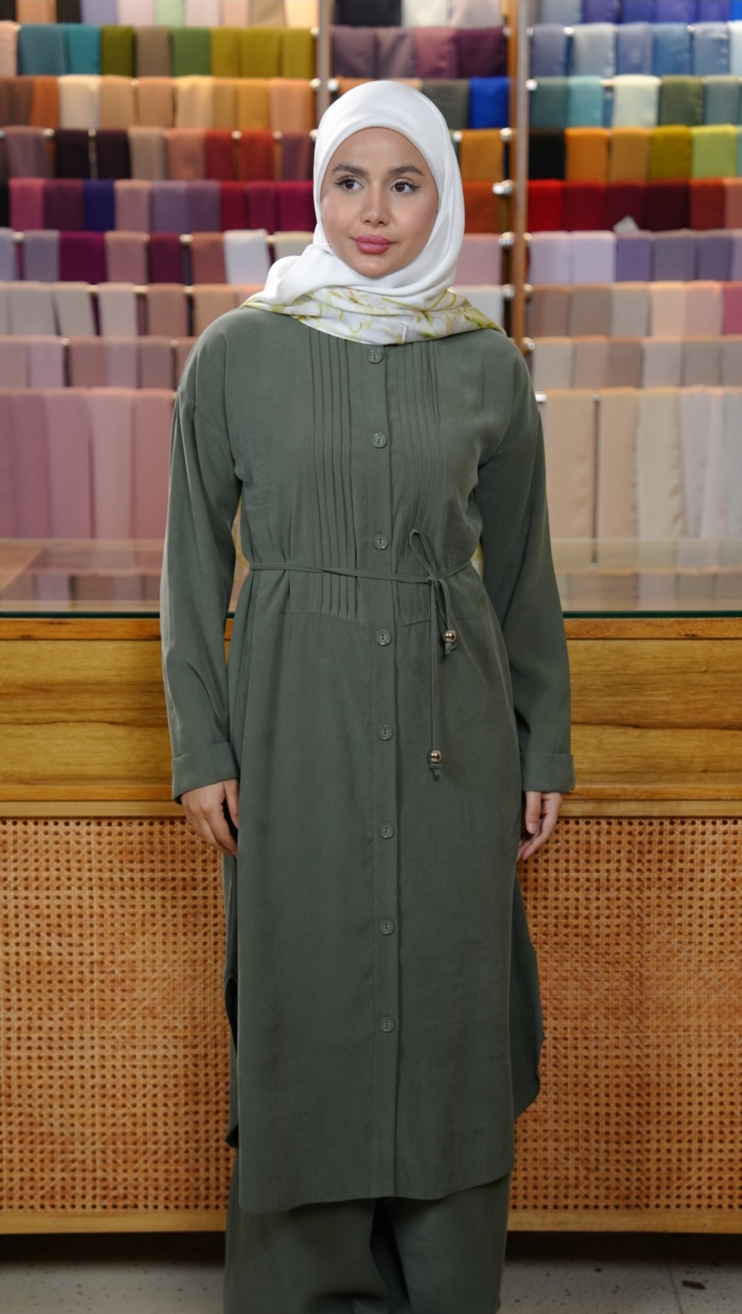 Olive Green Modest Set