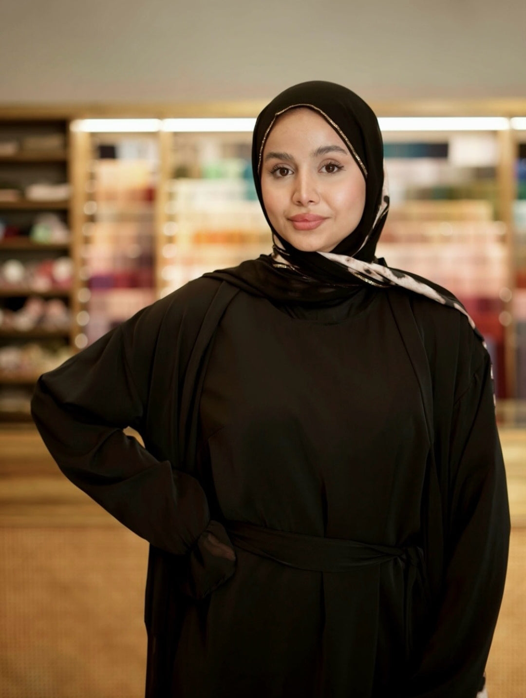 Fendel black abaya 2 pcs