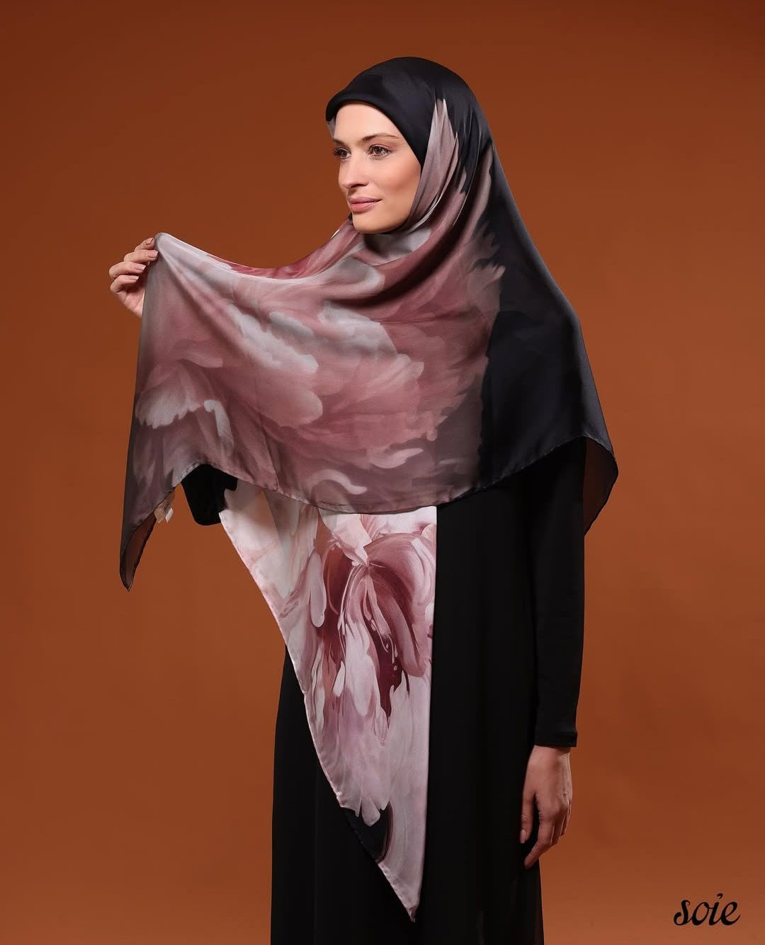 Poeny flower scarf 3