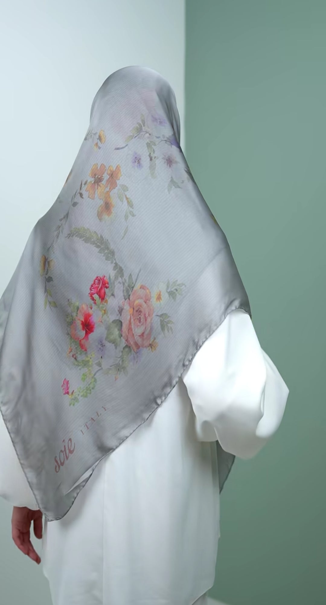 italy silk scarf KBA6