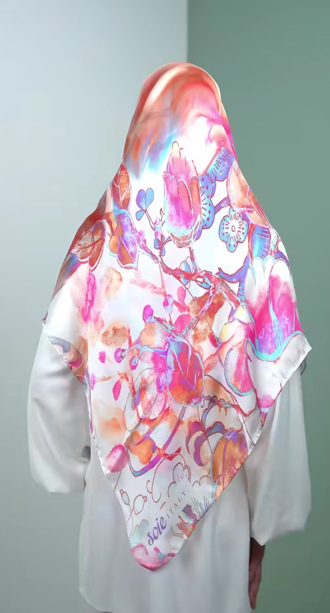italy silk scarf NM4
