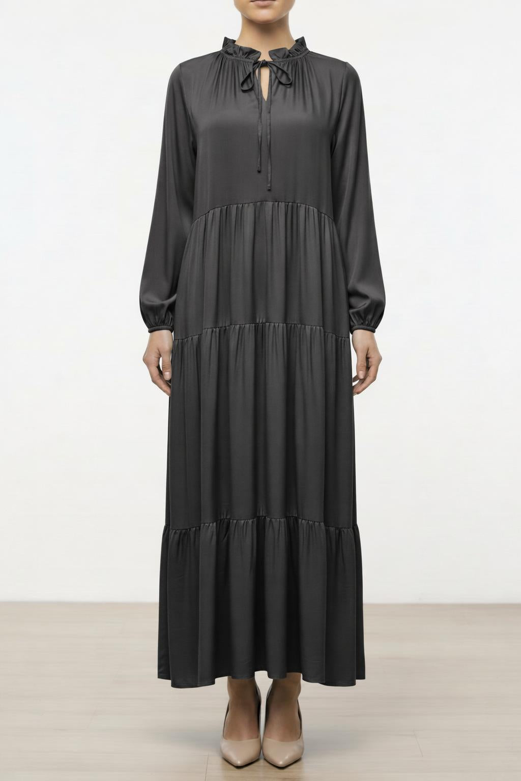 Blue grey Silk italy Dress