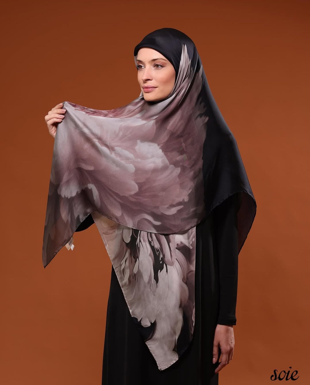 Poeny flower scarf 1