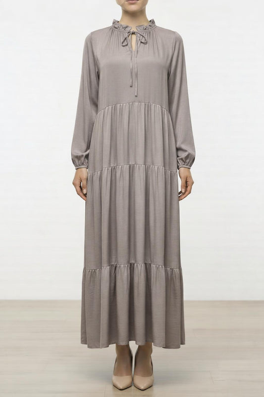 Greige Silk italy Dress