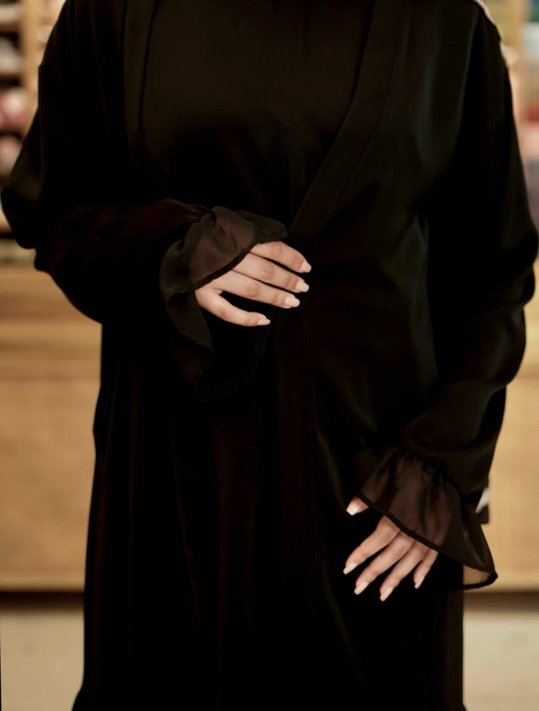 Fendel black abaya 2 pcs