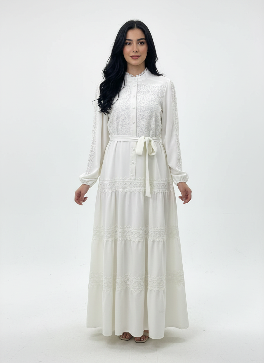 White Dentel dress