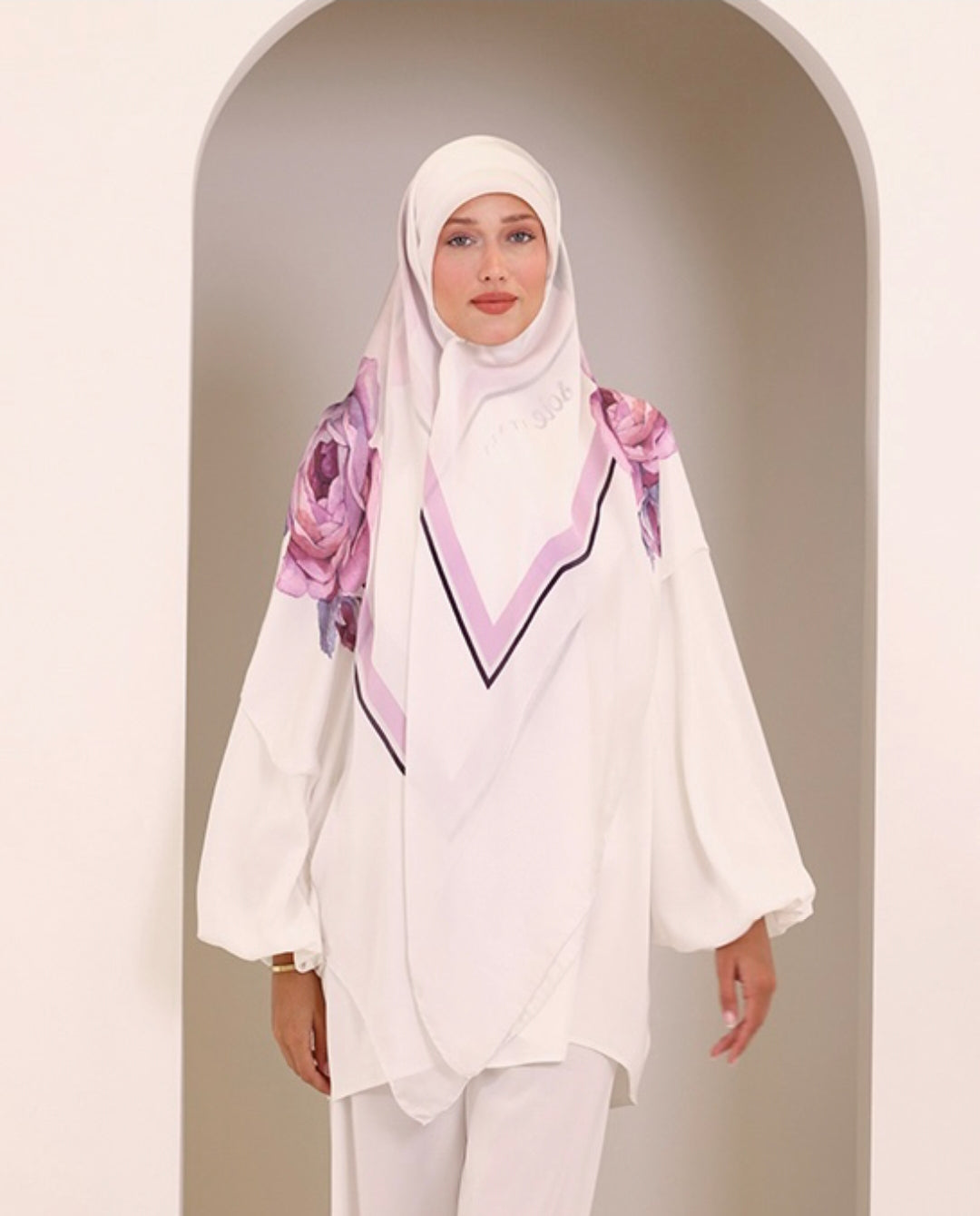 Muted Rose bird Scarf 2