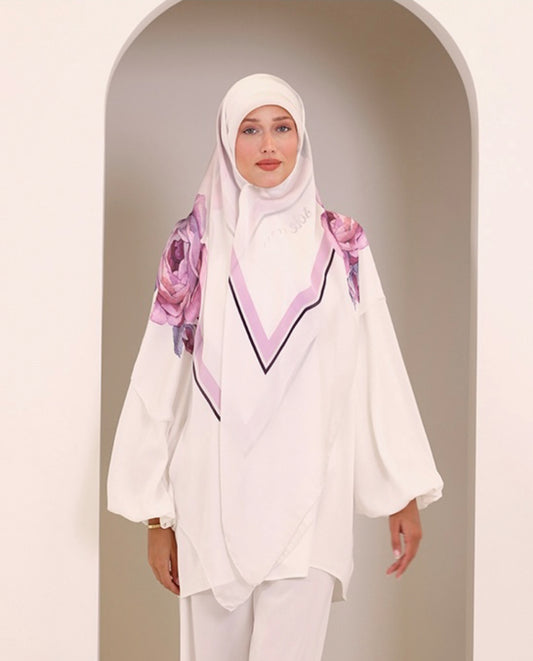 Muted Rose bird Scarf 2
