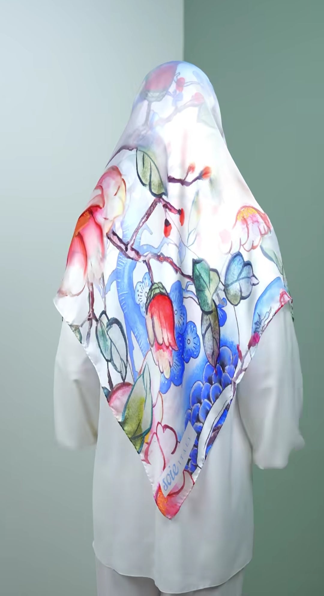 italy silk scarf NM3